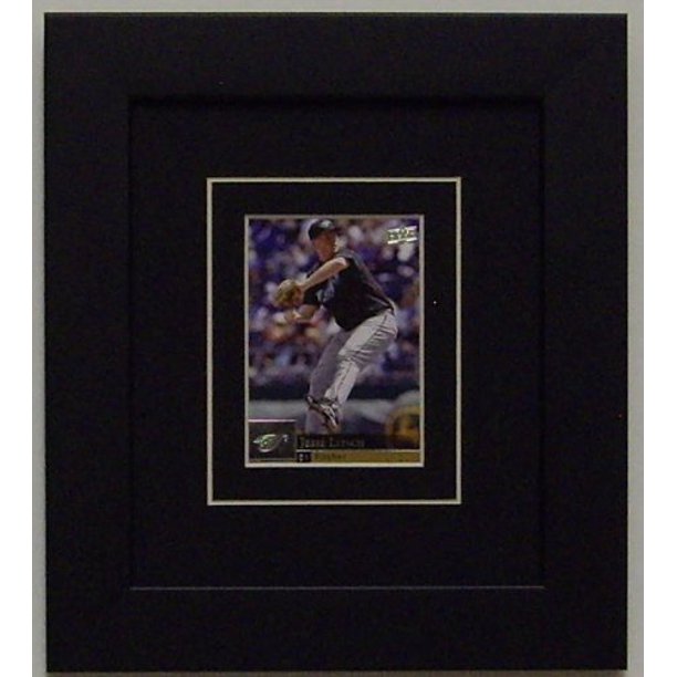 Trading Card Display Frame (1) Single Trading Card Black (White Trim