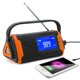 thumbnail image 5 of TureClos Radio solar recargable de emergencia al aire libre IPX3 impermeable LCD LED linterna alarma portátil senderismo mochilero cargador verde TureClos JD731879086, 5 of 7