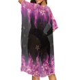 thumbnail image 4 of HELLHERO Cherry Blossom Long Kimono Swimsuit Cover Up Polyester Breathable Free Size Bikini Cover Up for Women, 4 of 5
