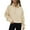 Beige, variant on Sweatshirt for Women Half Zip Cropped Pullover Fleece Hoodies Fall Winter Tops Thumb Hole