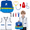 Doctor Pretend Play, variant on Sqnox Doctor Kit Pretend Play for Toddler 3-5, Kids Doctors Play Set, Dr Dress up & 6 Pieces Plastic Toys for Boys & Girls
