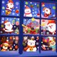 thumbnail image 1 of DIY Navidad Windows Pegatinas Corona Copos de nieve Papá Noel Árbol de Navidad Pared Ventana Se aferra Puerta Mural Calcomanías Pegatina estática para escaparate Decoraciones de fiesta de invierno kaili Sencillez, 1 of 5