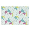 thumbnail image 1 of Abstract Cutting Board, Memphis Style Modern Geometric Forms with Lines Colorful Triangles Graphic, Decorative Tempered Glass Cutting and Serving Board, Large Size, Multicolor, by Ambesonne, 1 of 1