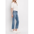 thumbnail image 6 of Flying Monkey - Mid-Rise Cropped Straight Leg Jeans with Frayed Hem (27" Inseam) - F5221, 6 of 10