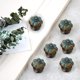 thumbnail image 2 of Pack de 6 tiradores de puerta de calabaza pintados en azul, manijas de puerta vidriadas de cerámica decorativas para armarios, baños, armarios, cajones (azul) Feliz Sencillez, 2 of 3
