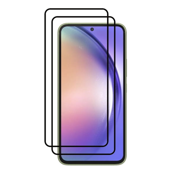 PAPAUTOP [2 Pcs] Black Full Coverage Anti-Scratch Easy Installation Tempered Glass Screen Protector for Samsung Galaxy A54 5G