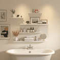 thumbnail image 6 of Floating Shelves Set of 5, 36 inch Wall Mounted Picture Ledge Shelf for Home, Office, Bedroom, Living Room, Kitchen Decor, White, 6 of 6