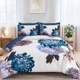 thumbnail image 1 of DJY Comforter Set Queen, Piece Floral Comforter Set with Sheets Elegant Flower Print Bed in a Bag Soft Microfiber Complete Bedding Set for All Season, 1 of 7