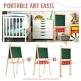 thumbnail image 6 of Art Easel for Kids with Paper Roll, Adjustable Double Side Art Drawing Standing Chalkboard for Toddlers 3-12, Boy & Girls Wooden Gift & Art Supplies for Toddler, 6 of 8