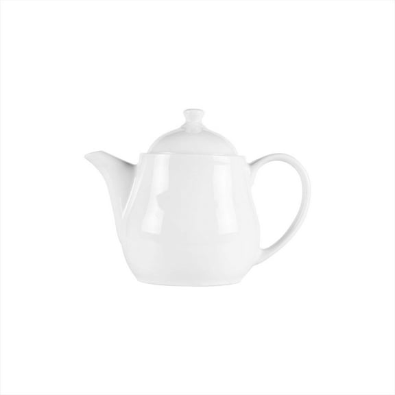 Porcelain Delta-Coupe dia.6" h:3" 13 oz. Round White Porcelain Coffee/Tea Pot