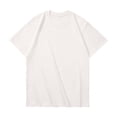 thumbnail image 5 of BVnarty Men's Solid Thin‑Knit Relaxed‑Fit Crew Neck Short Sleeve T‑Shirt, Soft Summer Streetwear Tops White XXL, 5 of 6