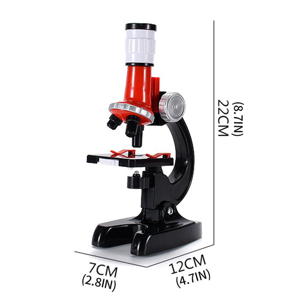 Kids Educational Microscope Kit Science Lab LED 100-1200X Toy Home School 