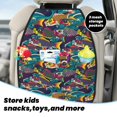 thumbnail image 5 of Naloa Colorful Carp Streamer 2Pcs Anti-Kick Back Seat Cover Kick Mat, Car Seat Protector with 3 Storage Pockets, 5 of 8