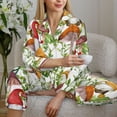 thumbnail image 6 of Uemuo Mushrooms Gnomes Pattern Womens Pajama Sets,PJ Set for Women,Pajamas for Women Logo,Long Sleeve Pajama Set for Women,Soft Long Sleeve Top With Pants-Small, 6 of 9