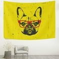 thumbnail image 3 of FREEAMG Tapestry Wall Hanging Vintage French Bulldog with Glasses Tapestry Decorative Wall Tapestries Wall Art Wall Blanket Bedding Tapestry for Bedroom Living Room Dorm 80x60 inch, 3 of 7