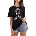 thumbnail image 4 of Lovskoo Short Sleeve Shirts for Women Summer Casual Letter Print Pullover T-Shirt Tops Shirt Black, 4 of 5