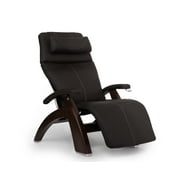 Human Touch PC-420 Classic Manual PLUS Perfect Chair Series 2 Power Recline Dark Walnut Wood Base Zero-Gravity Recliner - Espresso Top Grain Leather