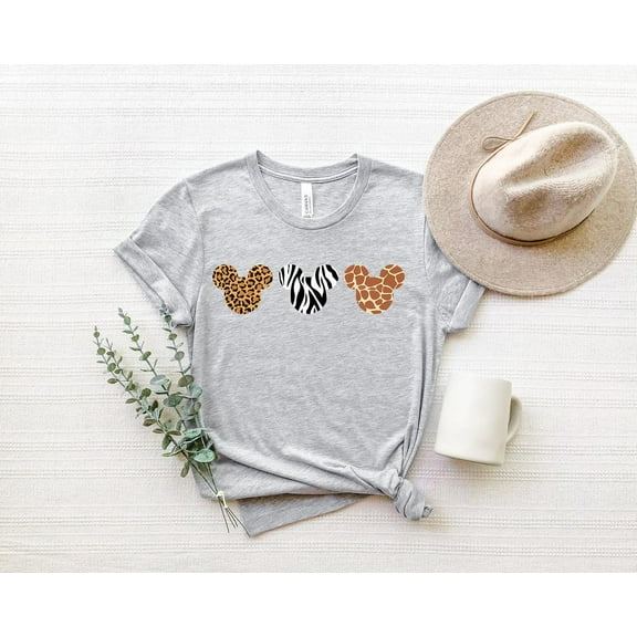 Mickey Head Leopard Sweatshirt, Vacation Shirt, Magical Disney Castle Shirt, Disneyworld Tee, Disney Shirt For Family, Tinkerbell Shirt, tee