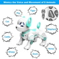thumbnail image 3 of BEEPRINCESS RC Robot Dog, Electronic Pet Dog with Voice Control, Interactive and Stunt, White/Green, 3 of 7