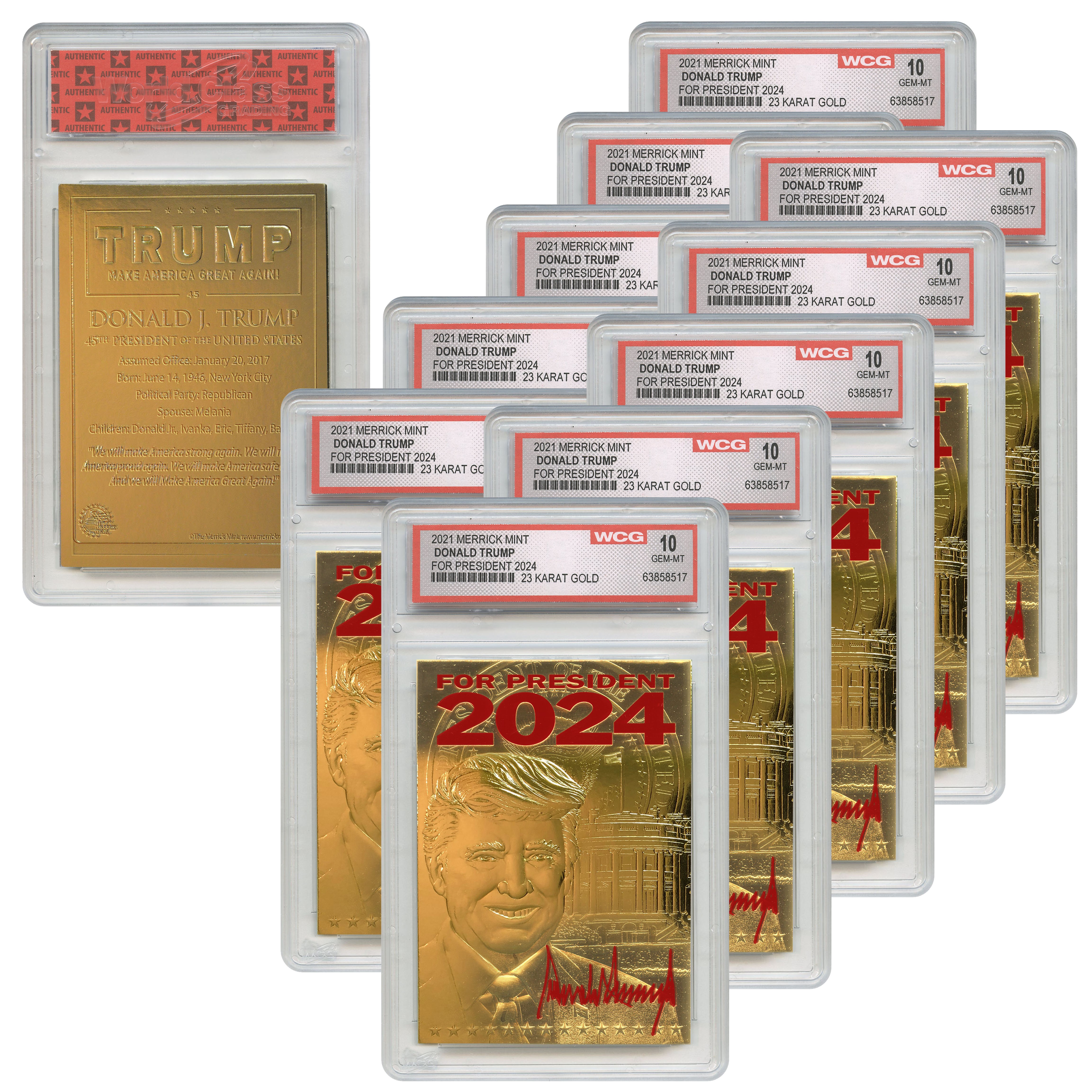 2016 Leaf Decision #81 The Finalists Donald J. Trump - PSA 10 Gem Mint - Graded Trading Card