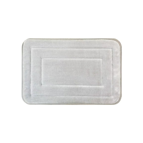 openpig Memory Foam Bath Mat Rug, Soft and Absorbent Bathroom Rugs, Non-Slip, Comfortable, Machine Washable Bath Carpet for Bathroom Floor, Tub, Shower and Home Decor Accessories, Gray