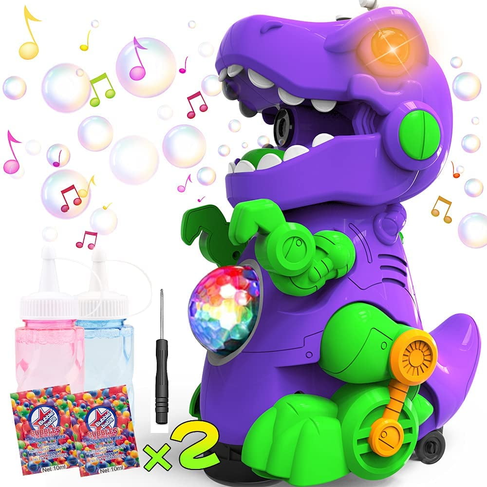 Lavinya Bubble Machine Bubble Blower, Dinosaur Bubble Machine with
