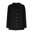 thumbnail image 5 of cfhntfmh Button down Shirts for Women Long Sleeve Dress Shirts Work Office Blouse Tops with Pocket Basic Work Office Shirts, 5 of 6