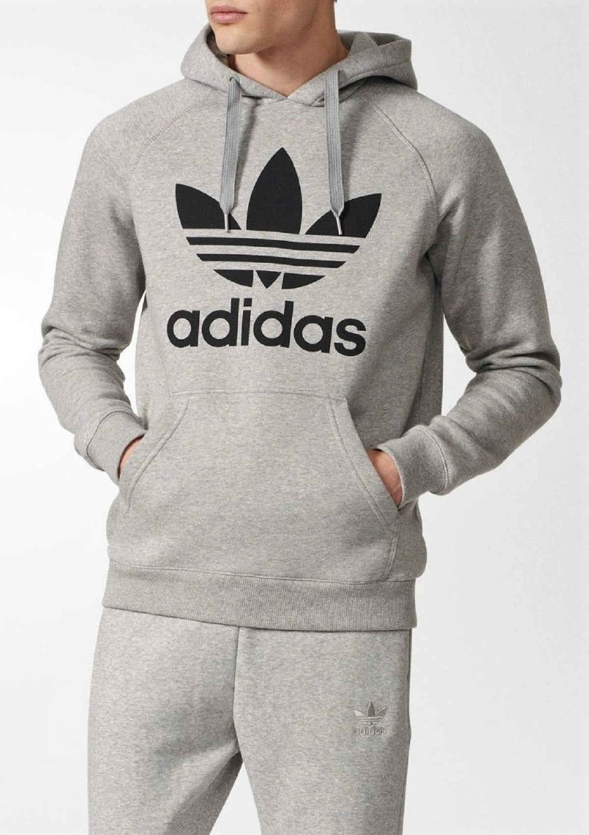 adidas originals mens trefoil fleece hooded sweatshirt hoodie