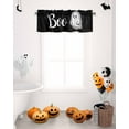 thumbnail image 6 of Halloween Valances for Windows Cute Ghost Boo Window Curtain Rod Pocket Black White Holiday Window Treatment Decor Valances for Kitchen Living Room Bedroom 54x18in, 6 of 7