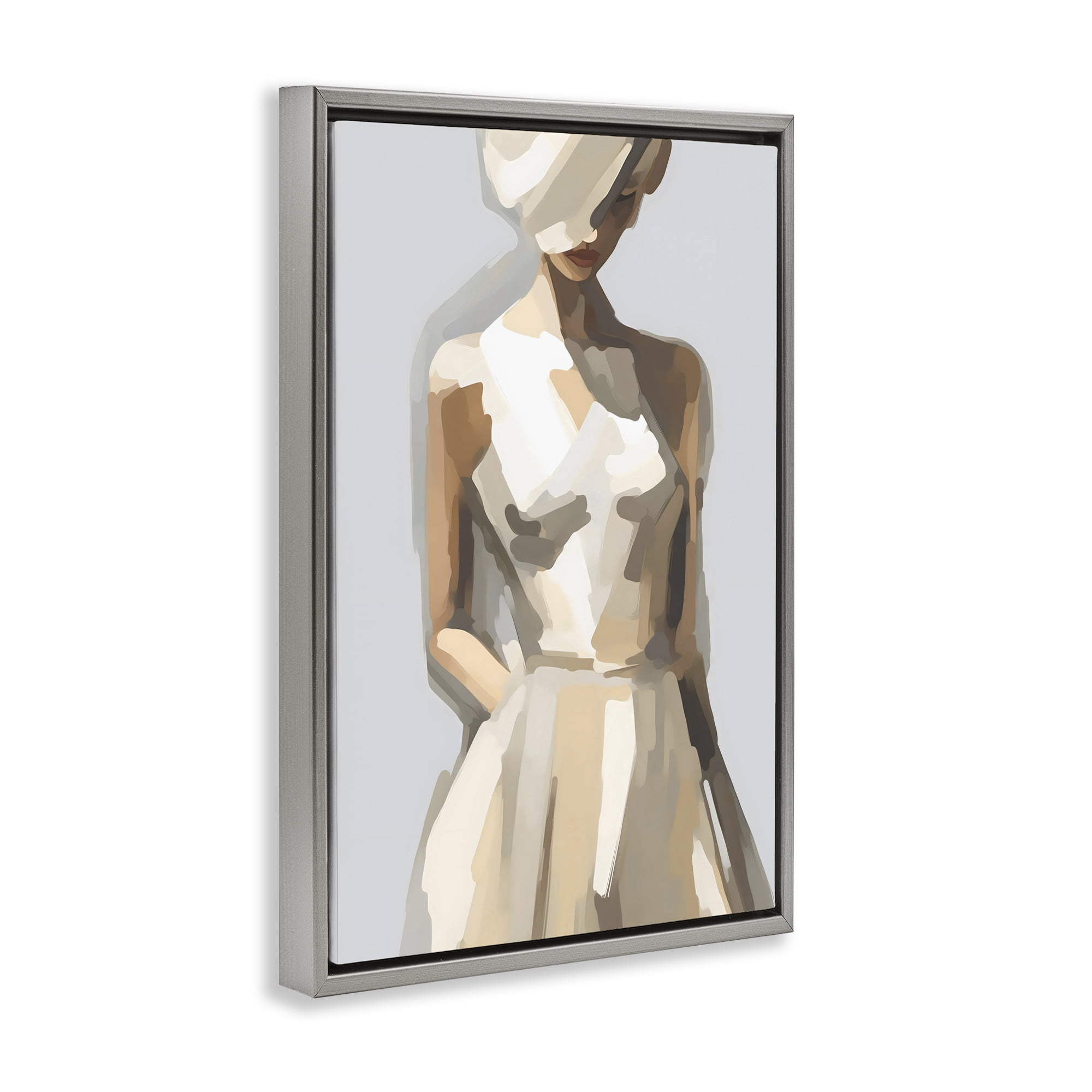 Stupell Industries Sophistication of the Muse Gray Framed Floater Canvas Wall Art, design by Creative Studio