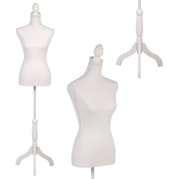 Gymax Half Body Mannequin Form Male Head Turn Display White 