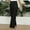 Black, variant on QUINDOS Womens Comfy Pants Wide Leg Long High Waisted Casual Pants Straight Fit Trousers with Pockets