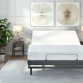 Upholstered Adjustable Bed Base with Massage, Wireless Remote, Three