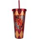 thumbnail image 1 of Spoontiques 21609 Gryffindor - Vaso de papel de aluminio con pajita (591 ml), color rojo, 1 of 1
