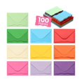 thumbnail image 1 of 100 Pack Mini Cards with Envelopes, Small Colorful Blank Note Cards with Self-Adhesive Envelopes, P, 1 of 8