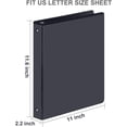 thumbnail image 3 of 3 Ring Binder 1-1/2 Inch,  Sturdy 1.5"-Round Ring Binder with 2 Interior Pockets, Clear View Cover, PVC-, Fits 300 Sheets of 8.5'' x 11'' Paper, Office  School (6 , Black), 3 of 7