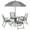 Grey, variant on Outsunny 6Pc Patio Bistro Set