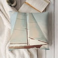 thumbnail image 3 of Nautical Throw Pillow Cushion Cover, Let Your Dreams Sail Words with Boat in Waves Motivation Lifestyle Print, Decorative Square Accent Pillow CaseCinnamon Pale Blue, 3 of 5