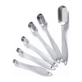 thumbnail image 3 of Cucharas medidoras, juego de 6, extra resistentes y resistentes. Acero inoxidable de primera calidad. Acabado pulido espejo. Ingredientes secos y líquidos. Forma Estrecha Para Tarros. Ormromra SNFLD639, 3 of 4