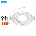thumbnail image 3 of Uxcell 115mm Dia. Round Ceiling Light Plate Kit Lighting Fixture Mounting Bracket Steel Crossbar Plate 2 Set, 3 of 5
