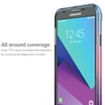thumbnail image 2 of For Samsung Galaxy J3 Luna Pro, J3 Eclipse, J3 Mission, J3 2017, Galaxy Sol 2, Slim Glitter Shine Hybrid TPU Case with reinforced Polycarbonate backing - Blue, 2 of 4