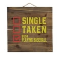 thumbnail image 1 of Single Taken Busy Playing Baseball - Decorative REAL WOOD Wall Art - Faux Pallet Look, 1 of 3
