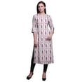 thumbnail image 1 of Bimba Kurta à Manches 3/4 Imprimée Kurti Droite Vêtements d'Été pour Femmes, 1 of 6