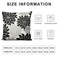 thumbnail image 5 of COMIO  Black Pillow Covers, Grey Colored Geometric Dahlia Decorative Throw Pillows,Summer Gray Flower Outdoor Decor Pillowcase Square Cushion Cover Gift for Car Couch, 5 of 5