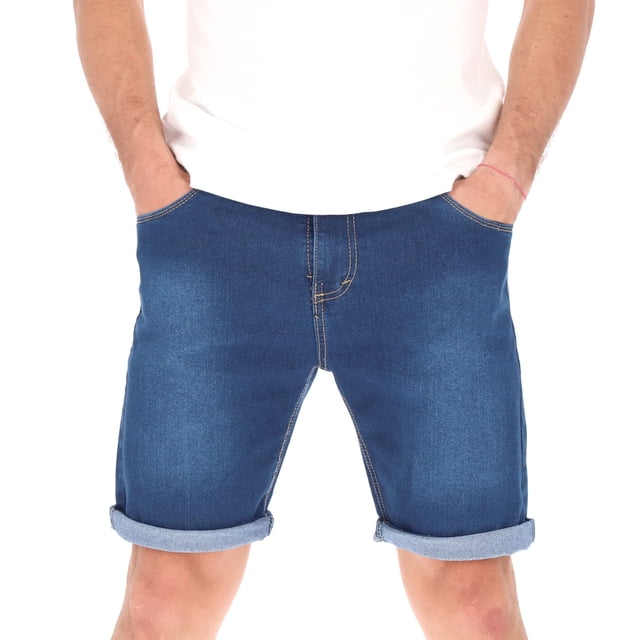 BERMUDA MEZCLILLA PARA HOMBRE CHB SHORT MODA CASUAL SLIM FIT TALLA 30