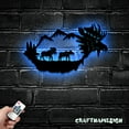 thumbnail image 5 of Craftnamesign Moose Alternative Metal Wall Art LED Light, Moose In Forest Sign Home Decor, 5 of 5