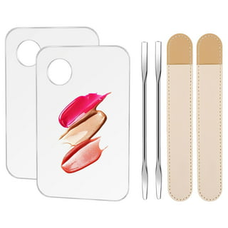 GROFRY Makeup Mixing Palette Multifunctional DIY Stainless Steel Paint  Palette Tray Mixing Rod Spatula Set for Beauty
