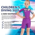 thumbnail image 4 of Soidarity Trajes de neopreno para niñas de 2,5 MM, traje de buceo de secado rápido, traje de neopreno de una pieza, traje de baño para jóvenes, buceo, Deportes acuáticos Violeta SG Soidarity OD003678-04, 4 of 6