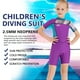 thumbnail image 5 of Chicas trajes de buceo traje de buceo secado rápido neopreno traje de baño de una pieza traje de baño para jóvenes buceo Snorkeling Surfing Natación Púrpura L 2.5mm Inevent OD003678-03, 5 of 7