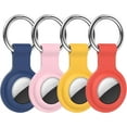 thumbnail image 1 of Compatible with AirTag Case Keychain Air Tag Holder Silicone AirTags Key Ring Cases Tags Chain Apple GPS Item Finders Accessories 4 Pack, 1 of 12
